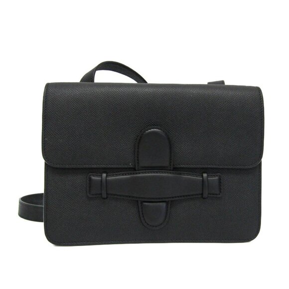 CELINE Black Leather Shoulder Bag - Picture 1 of 12